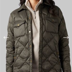 32 Degrees Packable Quilted Women's Jacket Puffer, Forestwood, XL